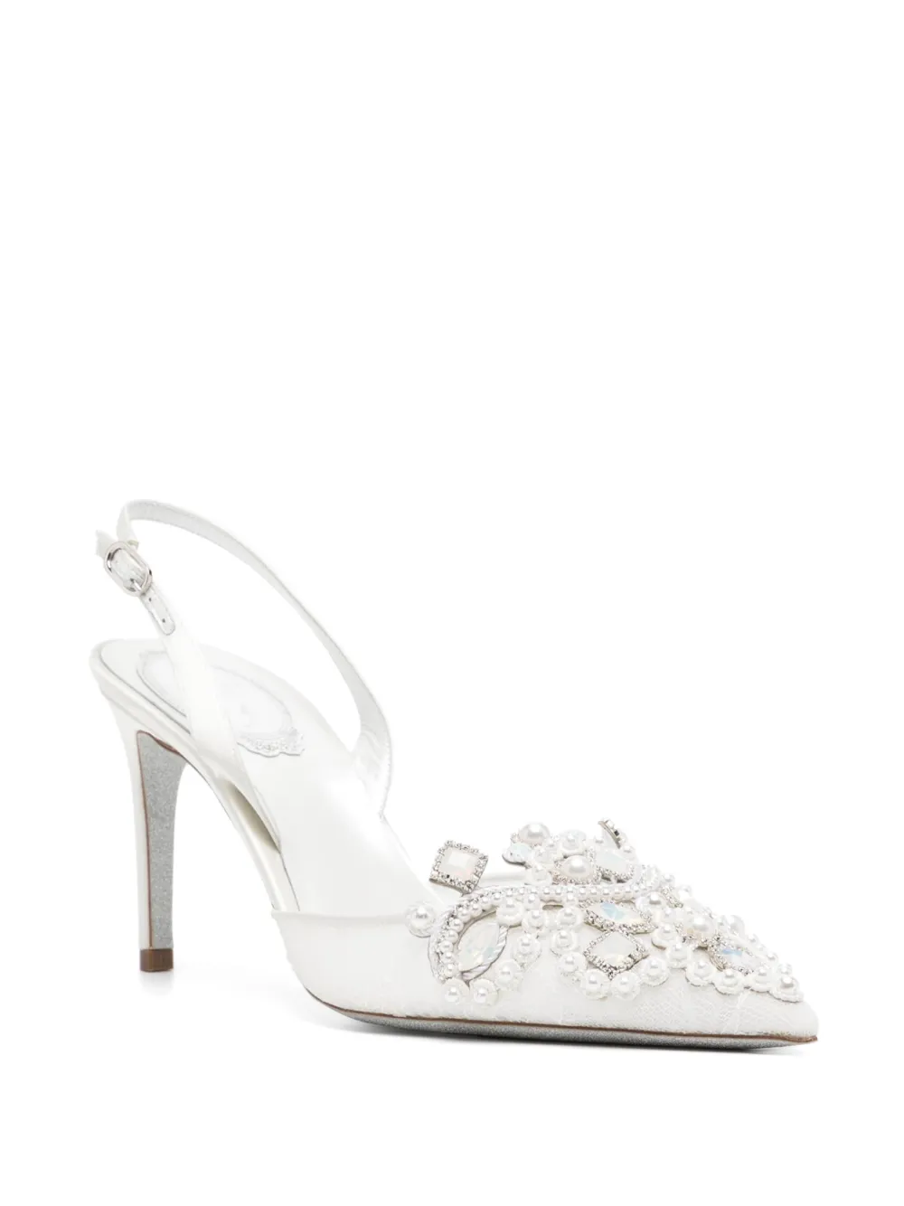 René Caovilla 50mm Veneziana pumps - Wit