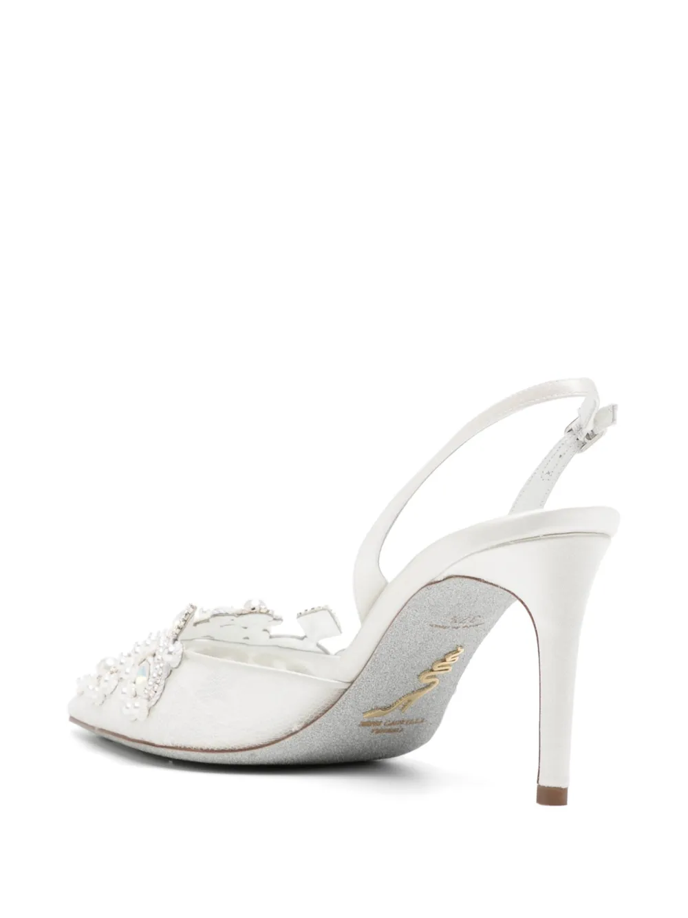 René Caovilla 50mm Veneziana pumps White