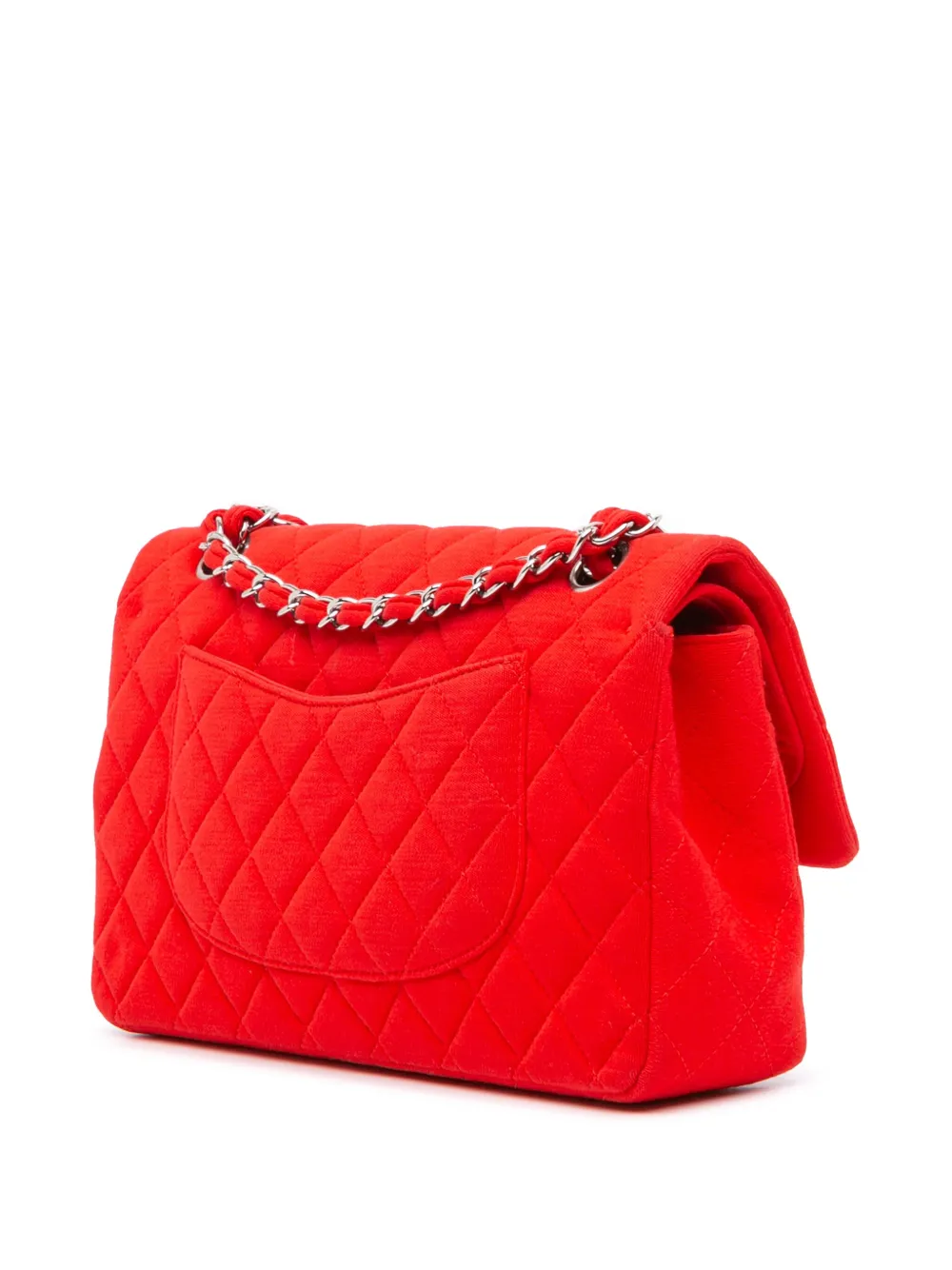 CHANEL Pre-Owned 2014 Medium Classic Jersey Double Flap shoulder bag - Rood