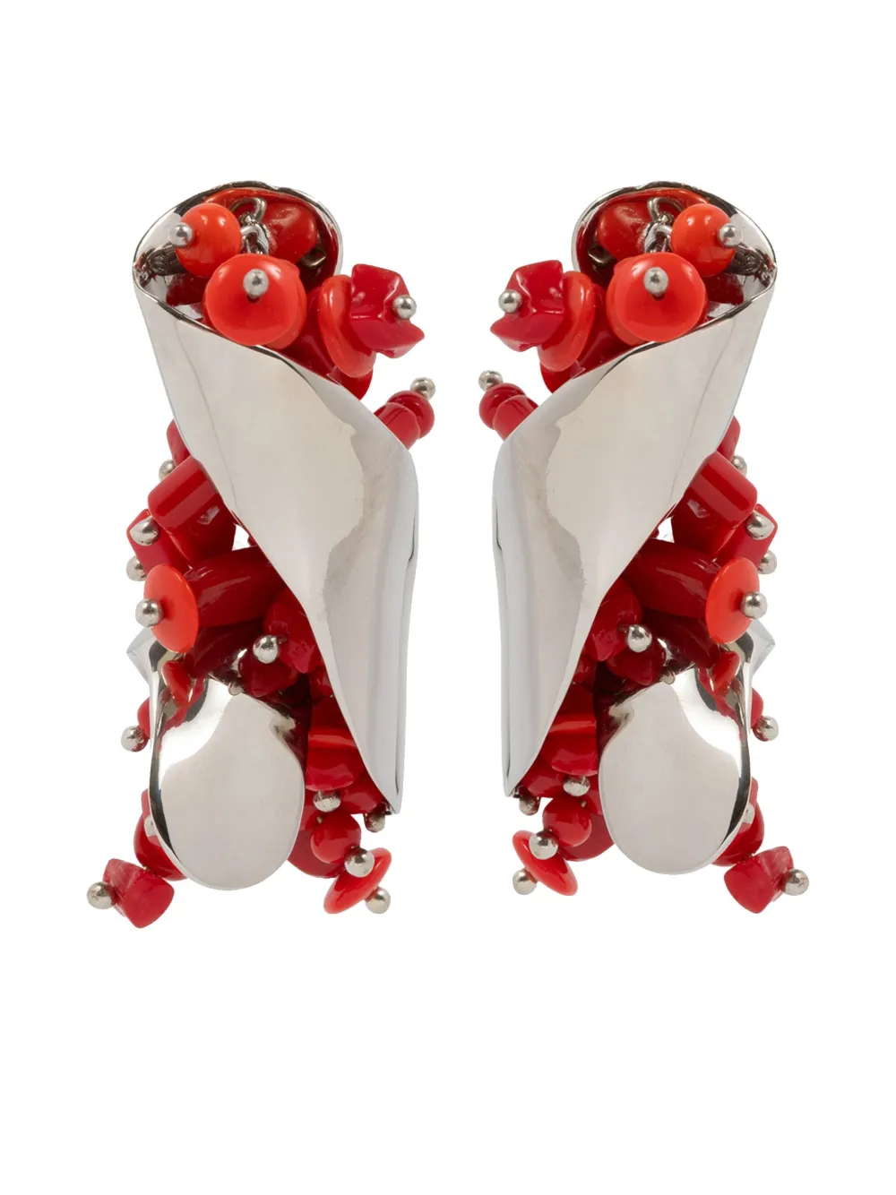 DRIES VAN NOTEN aretes con mostacillas | rojo | Image 1