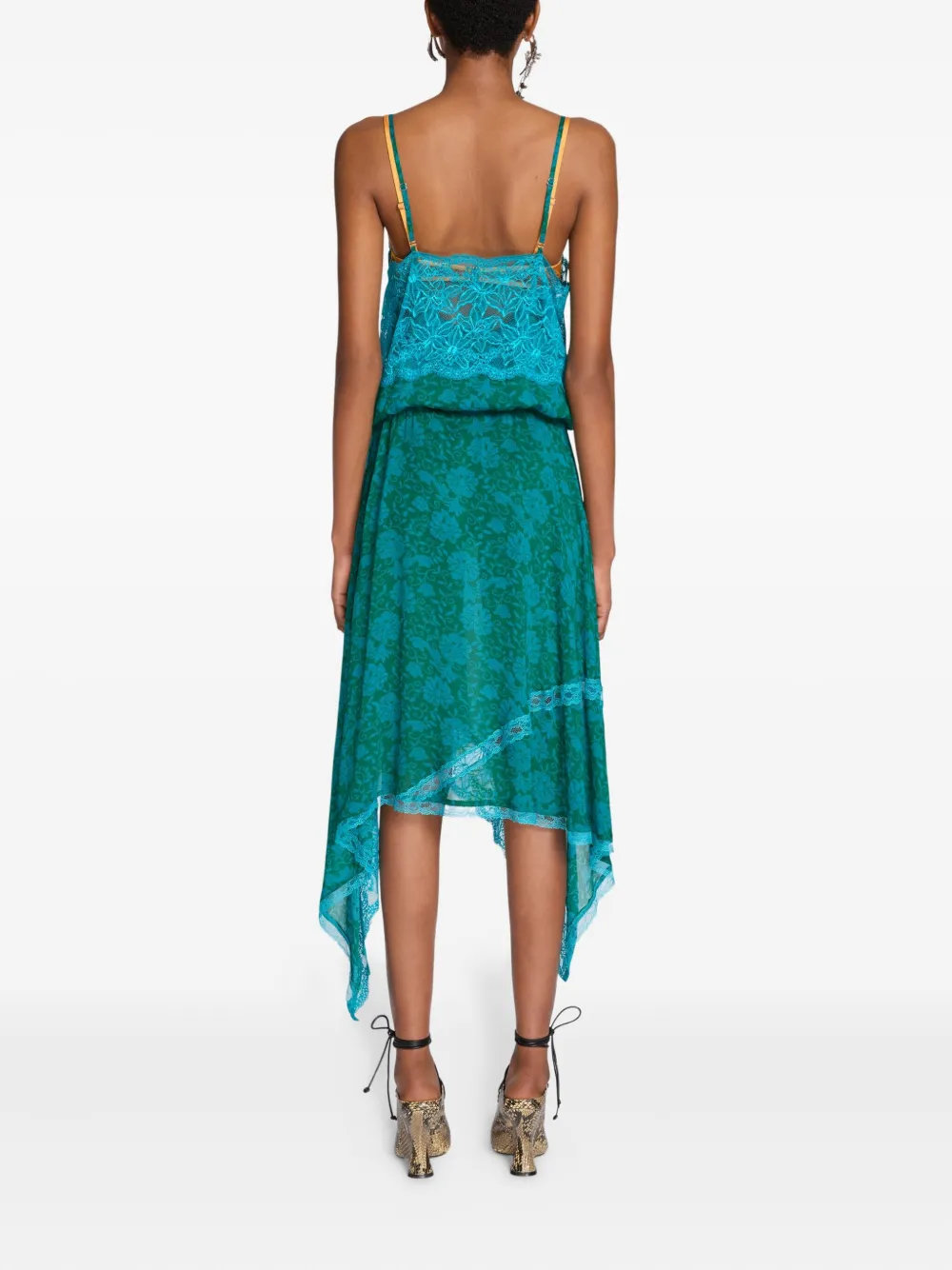 DRIES VAN NOTEN Asymmetrische jurk Blauw