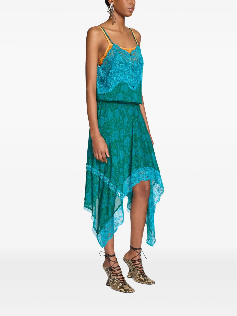 DRIES VAN NOTEN Asymmetrische jurk Blauw