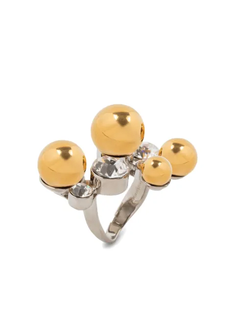 DRIES VAN NOTEN anillo con detalle de mostacillas