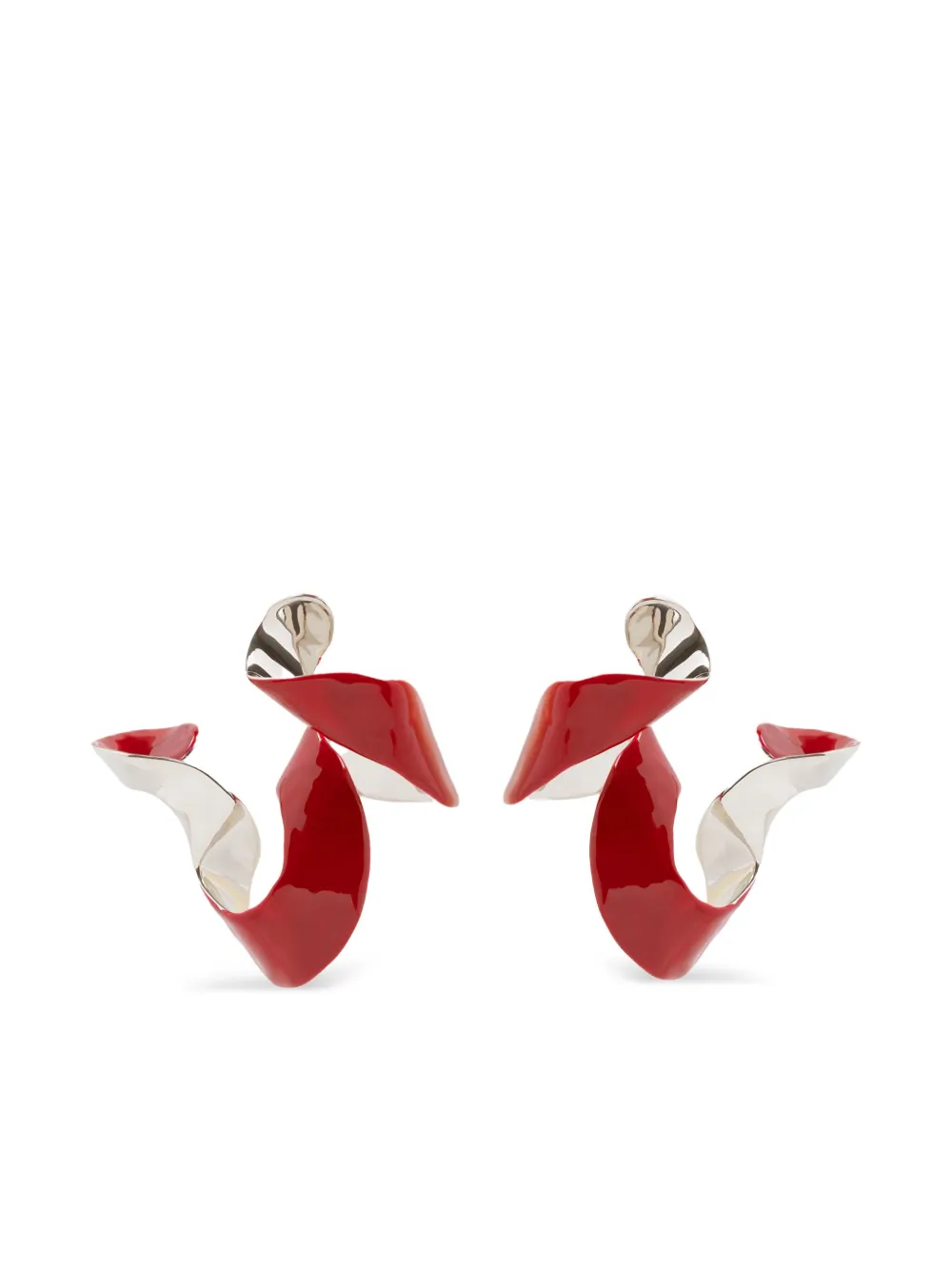 DRIES VAN NOTEN Orecchini Twisted - Rosso
