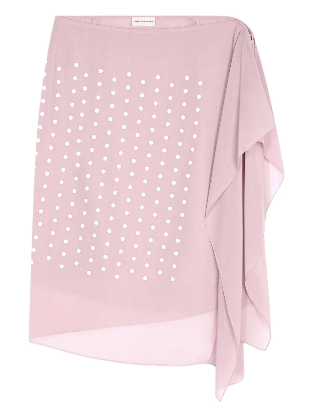 DRIES VAN NOTEN jupe mi-longue drapée | rose | Image 1