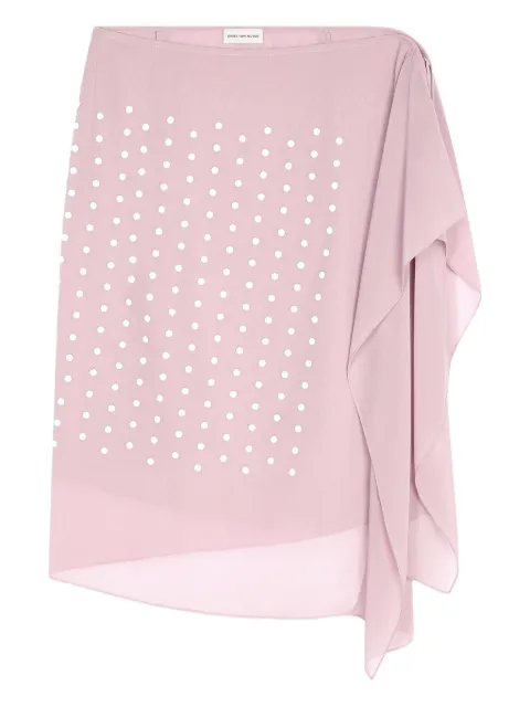 DRIES VAN NOTEN jupe mi-longue drapée
