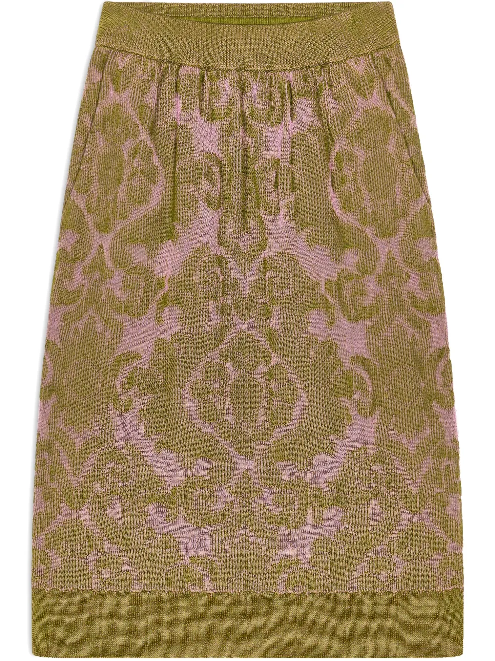 DRIES VAN NOTEN Rok met jacquard Groen