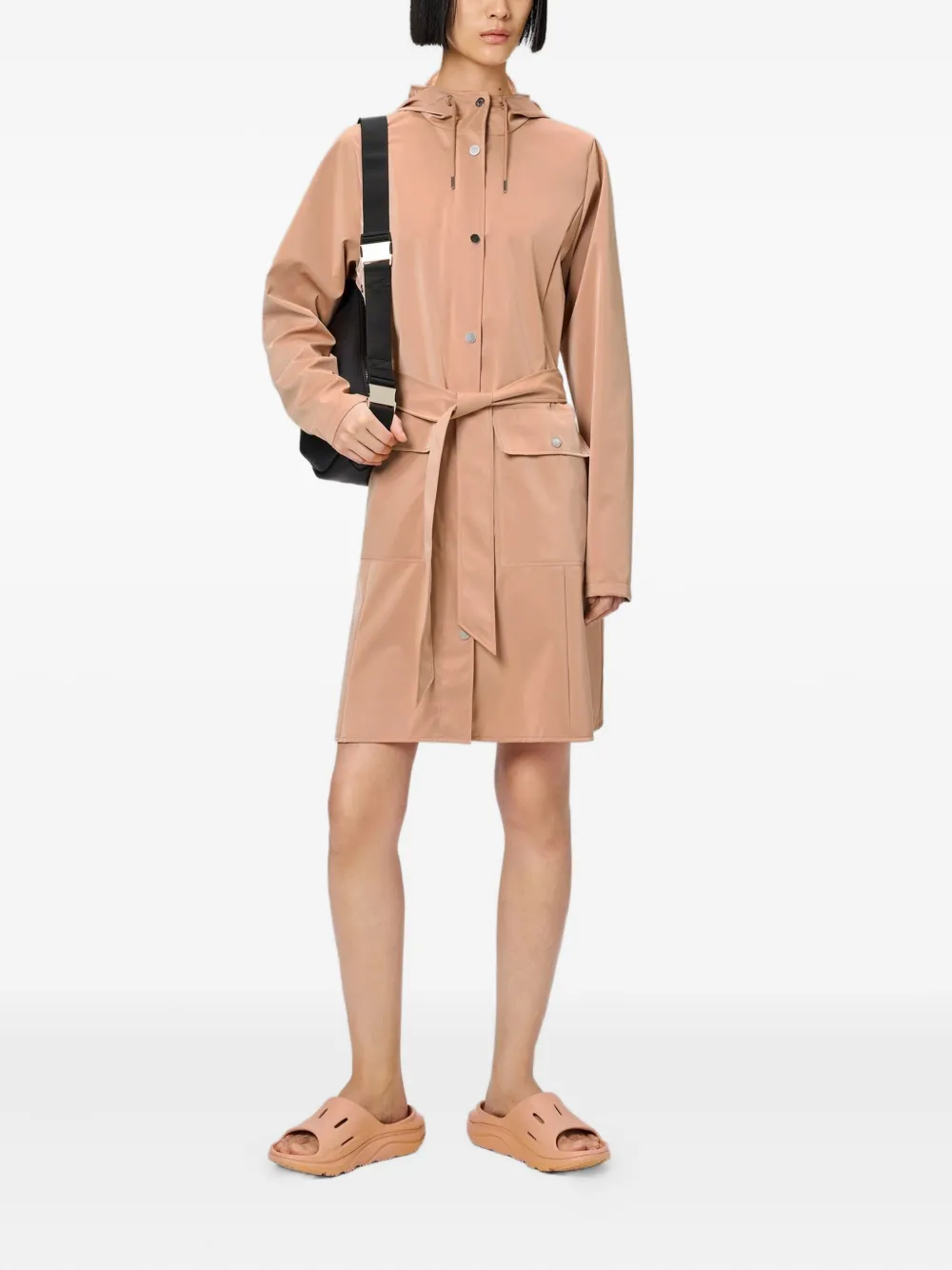Rains Trenchcoat met capuchon Roze