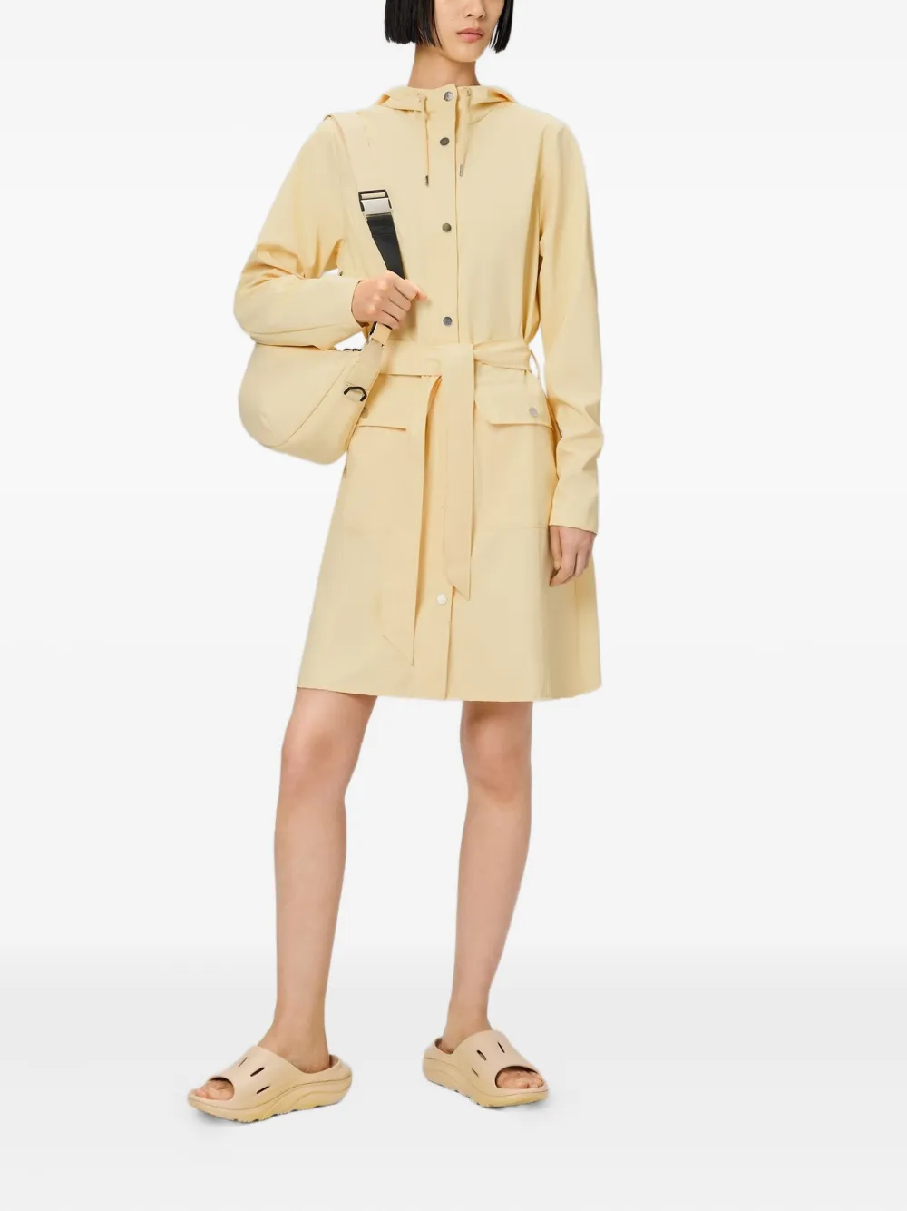Rains Trenchcoat met capuchon Geel