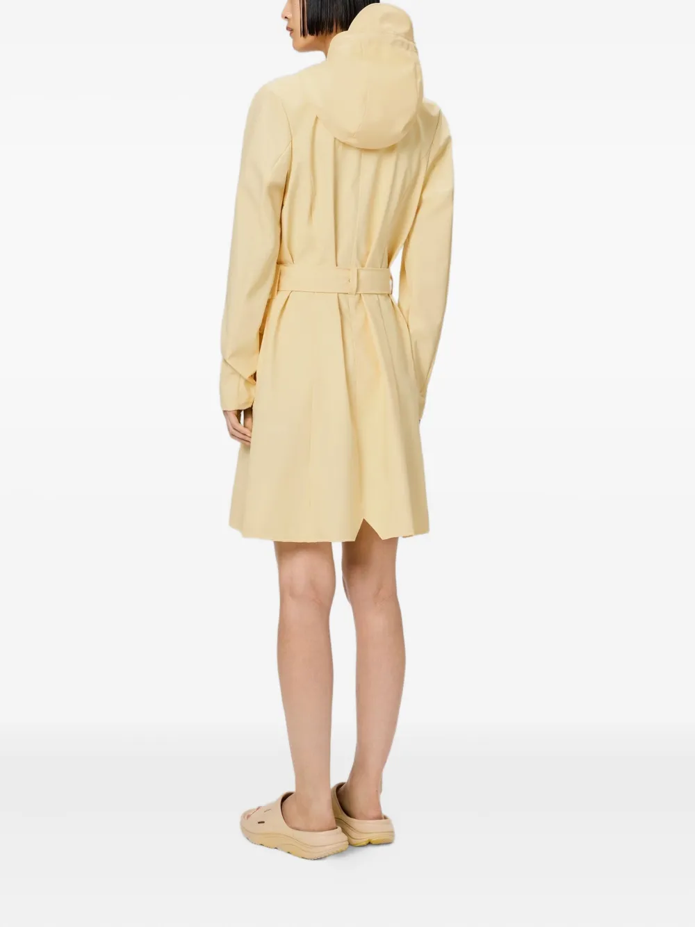 Rains Trenchcoat met capuchon Geel