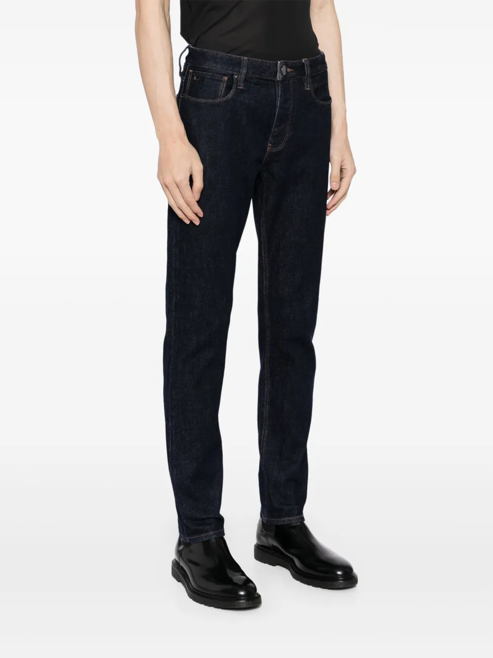 Emporio Armani Arm denim jeans Blauw