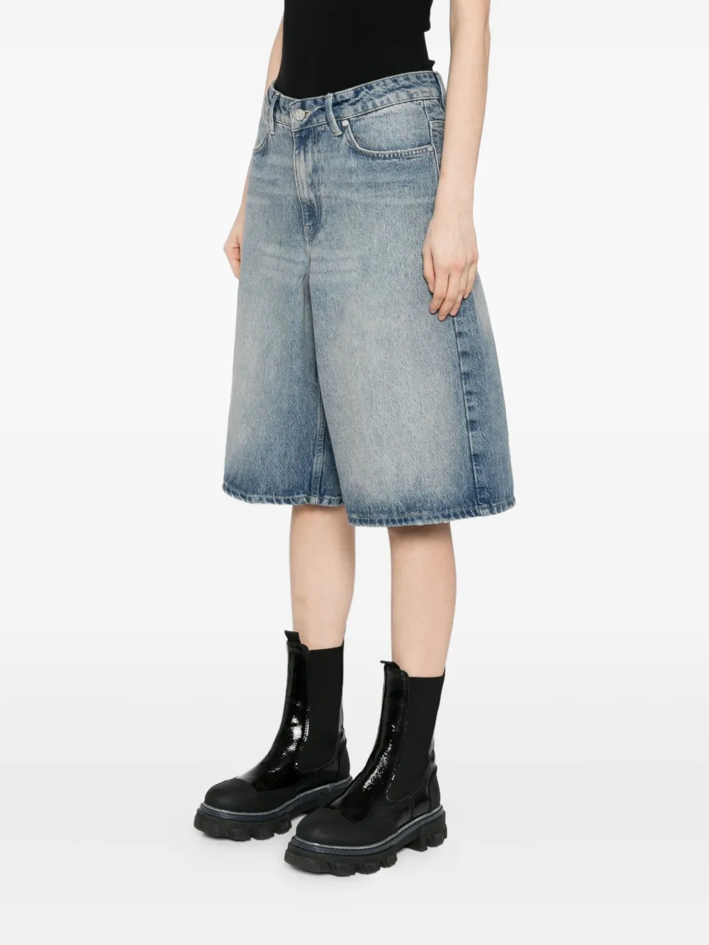 Represent SH denim bermuda shorts Blauw
