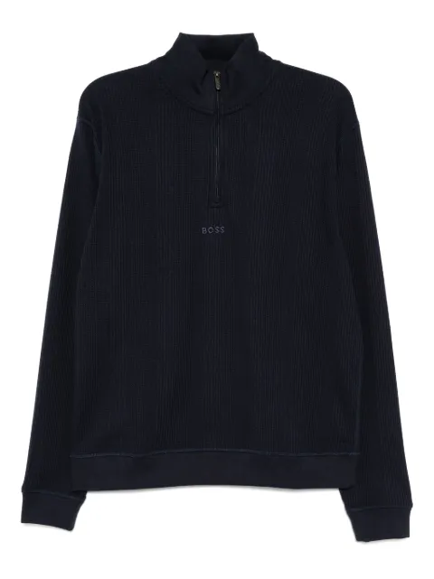 BOSS logo-embroidered sweatshirt