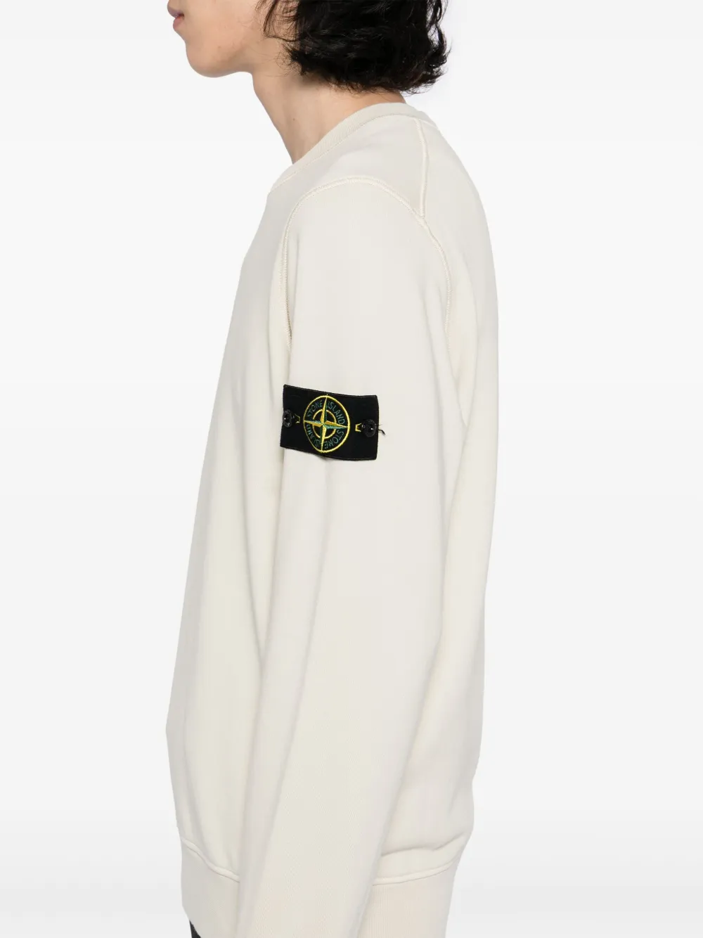 Stone Island Sweater met badge Beige