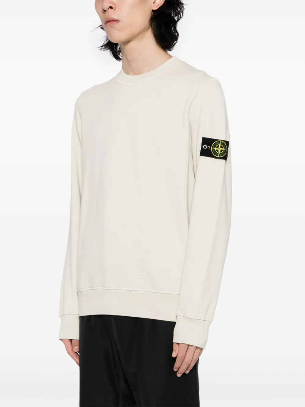 Stone Island Sweater met badge Beige