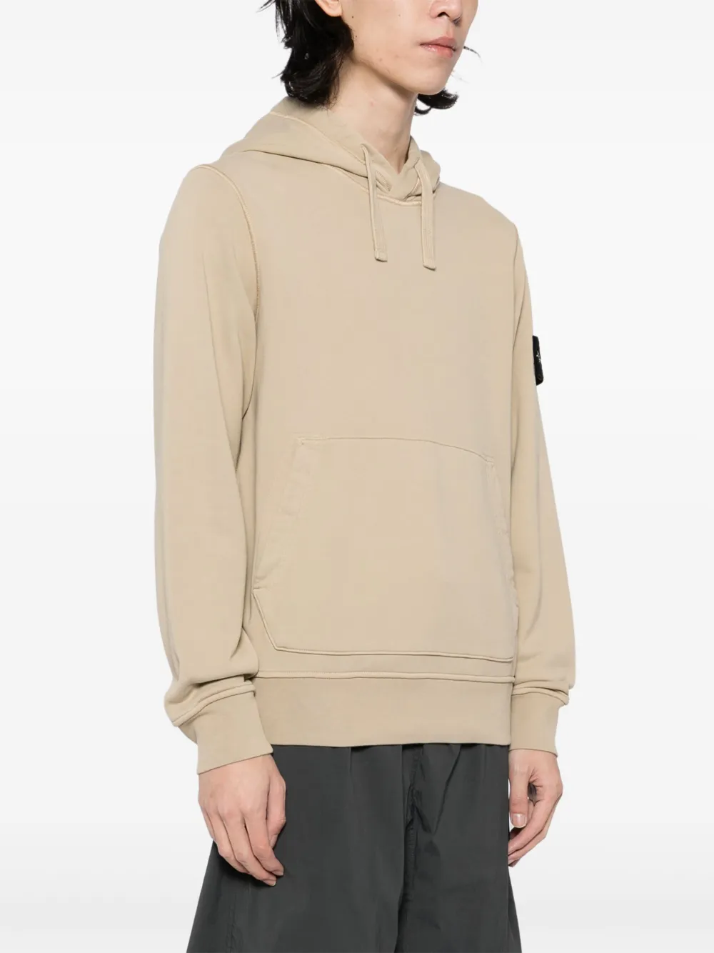 Stone Island Hoodie met geverfd effect Beige