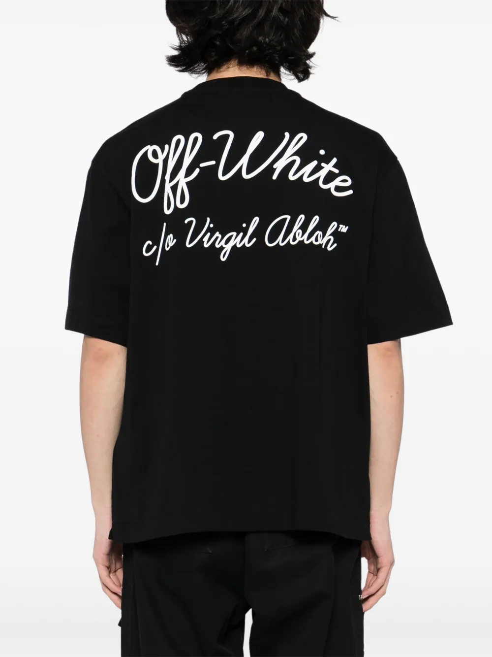 Off-White Script Skate T-shirt Zwart