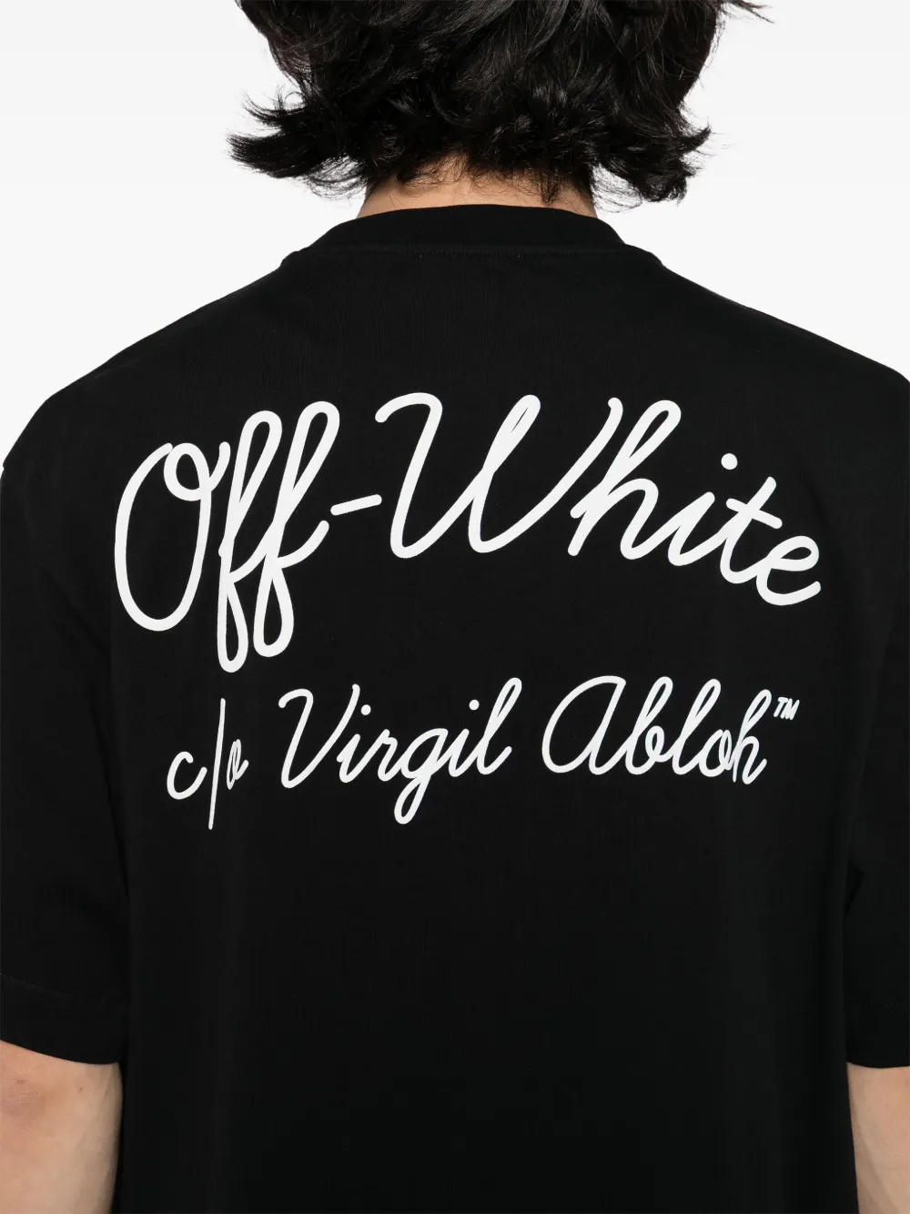 Off-White Script Skate T-shirt Zwart