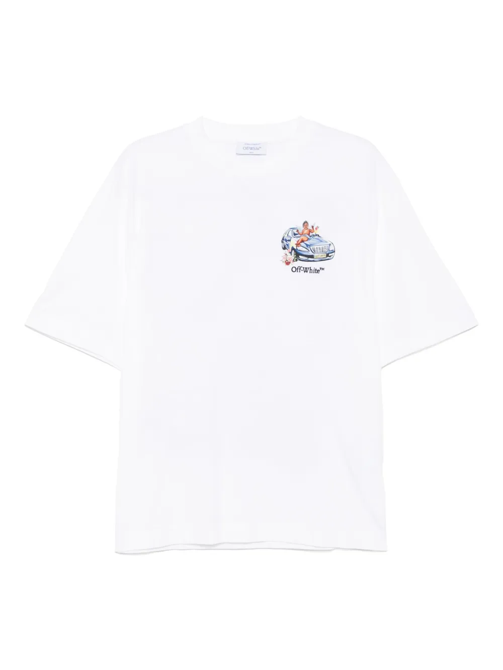 Off-White Fresco Arrow Skate S s T-shirt Wit
