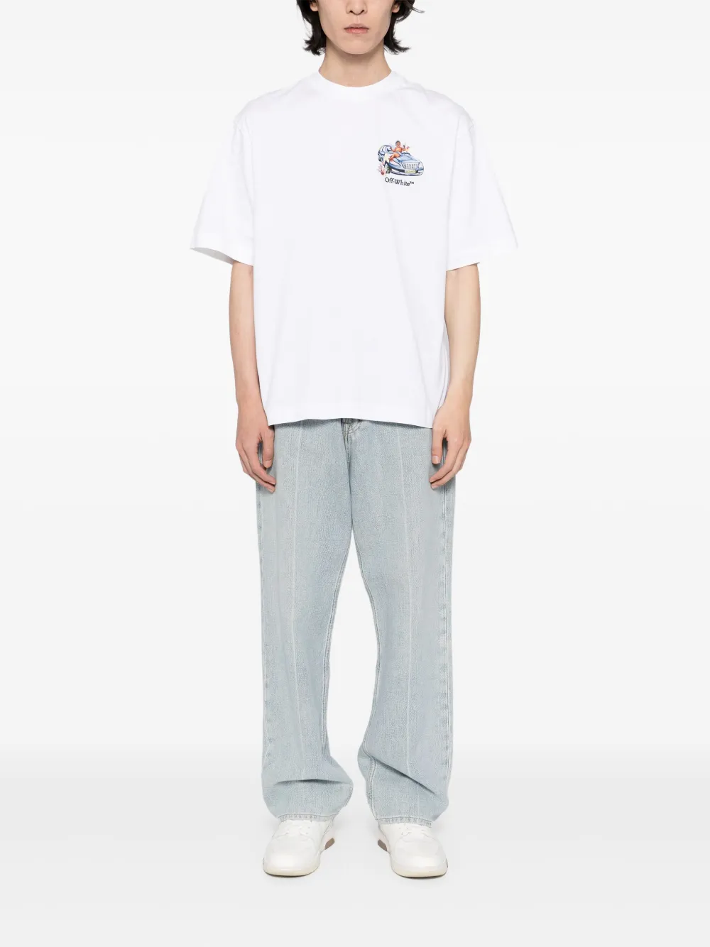 Off-White Fresco Arrow Skate S/s T-shirt - Wit
