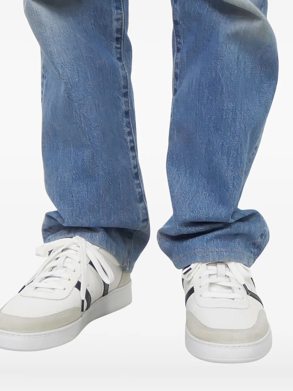 Paul Smith leather panelled low-tops sneakers White