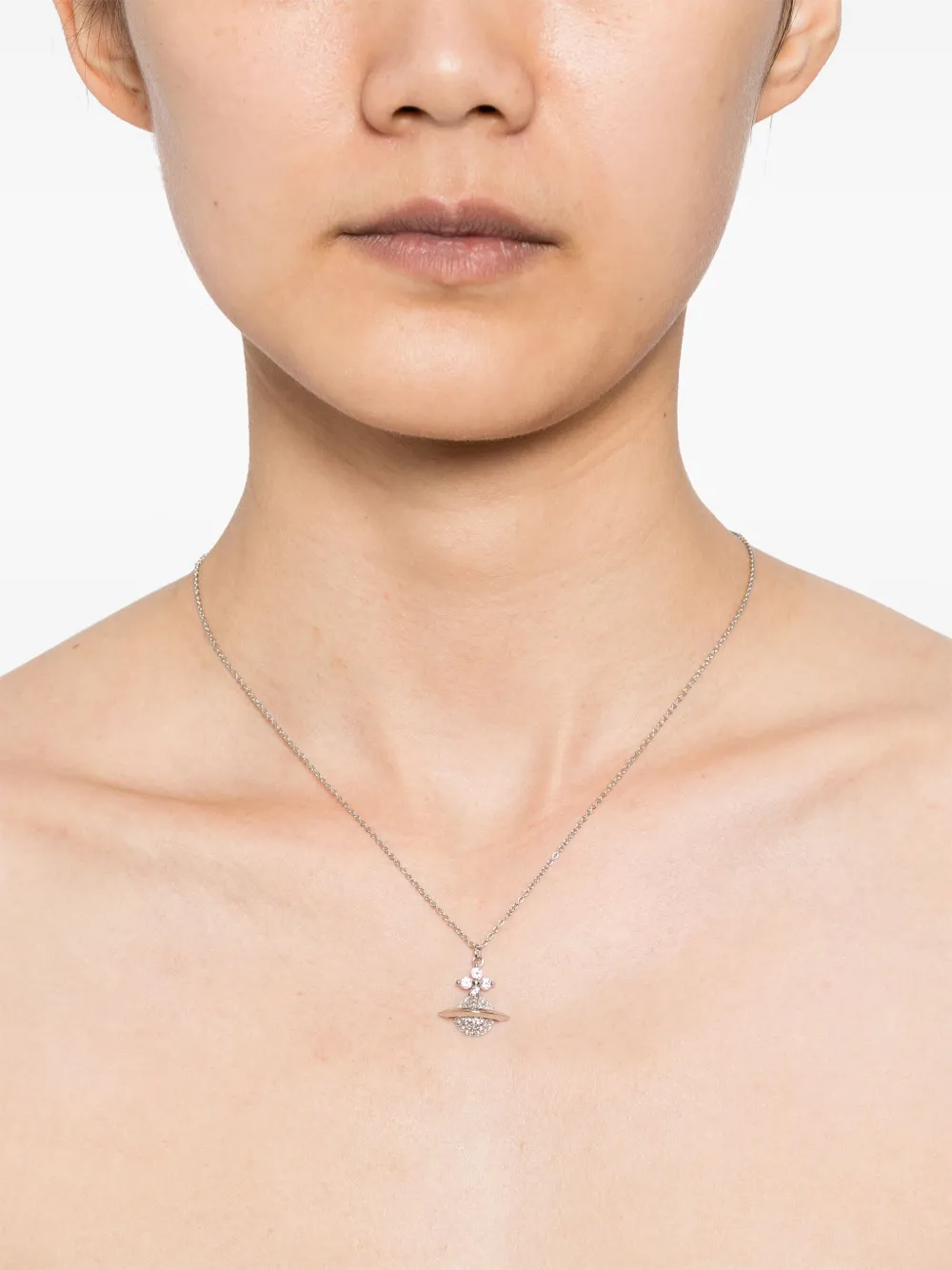 Vivienne Westwood Tiziana halsketting met hanger - Zilver