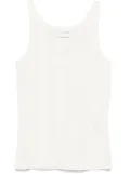 Closed cotton tank top - White