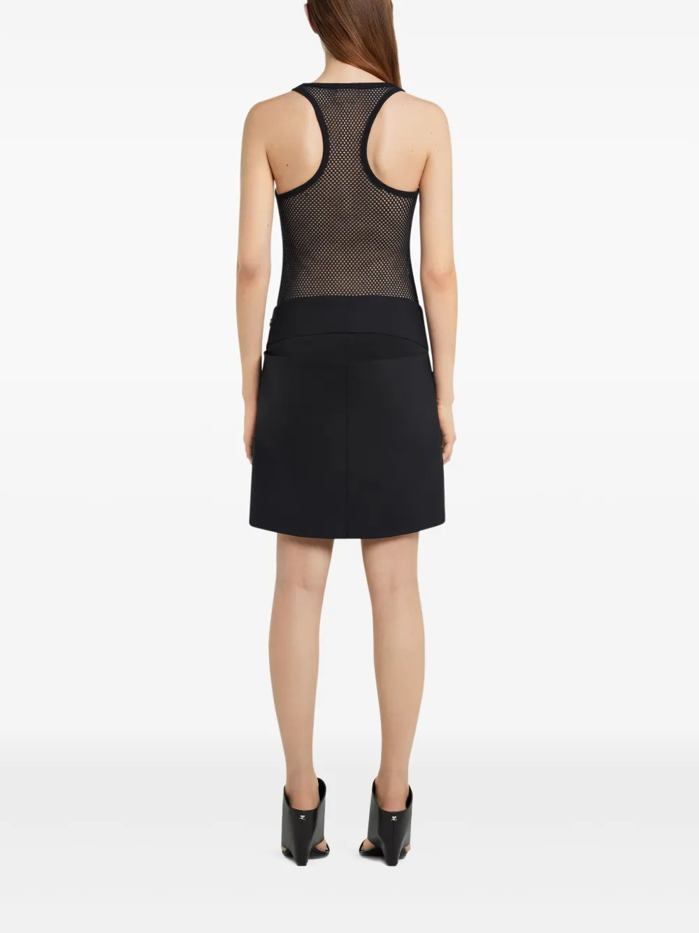 Shop Courrèges Scuba Top In Black