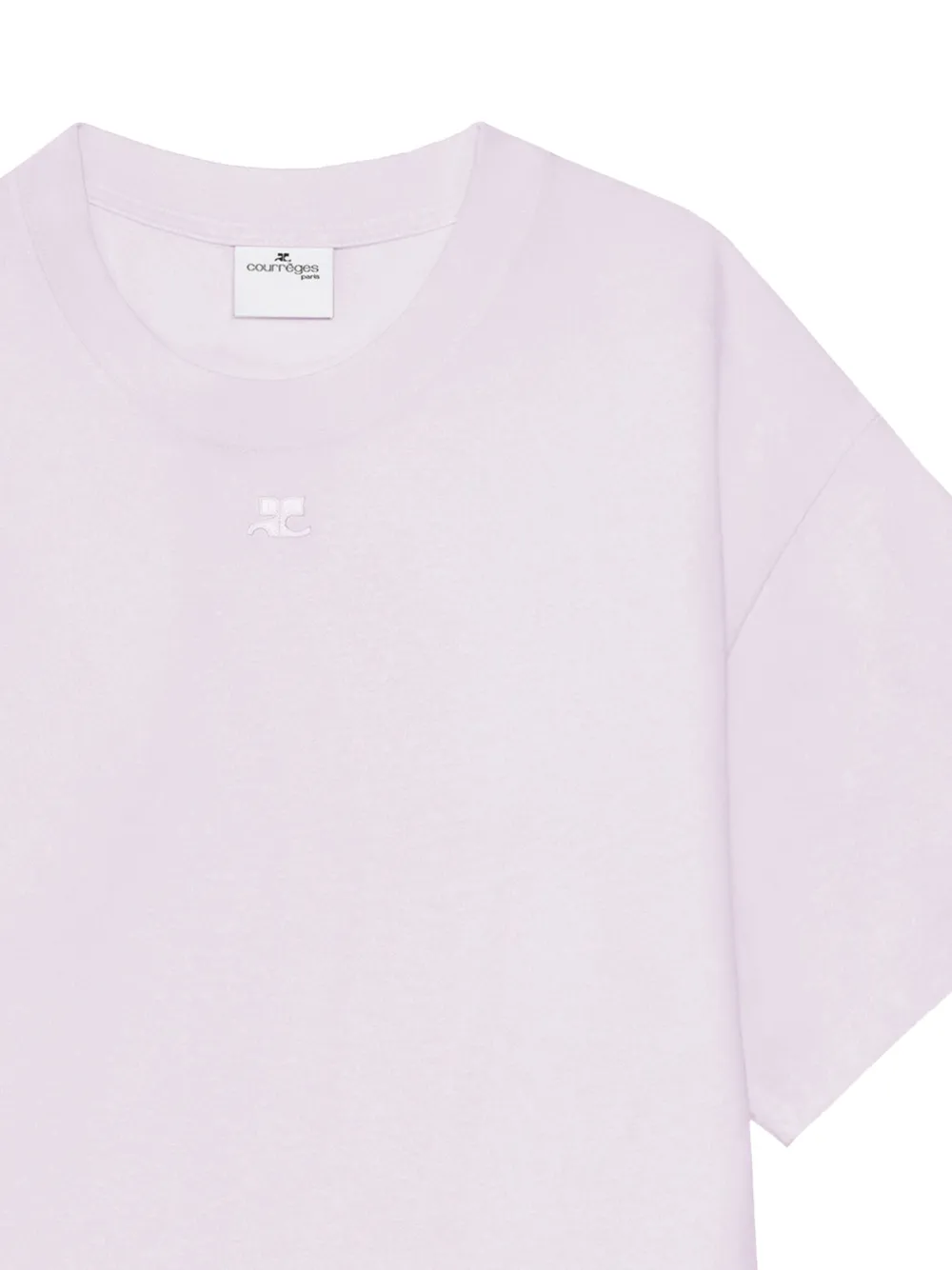 Courrèges Asymmetrisch scuba-jersey T-shirt - Roze