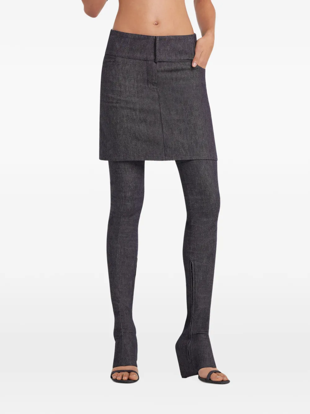 Courrèges Mini-rok met ceintuur Grijs