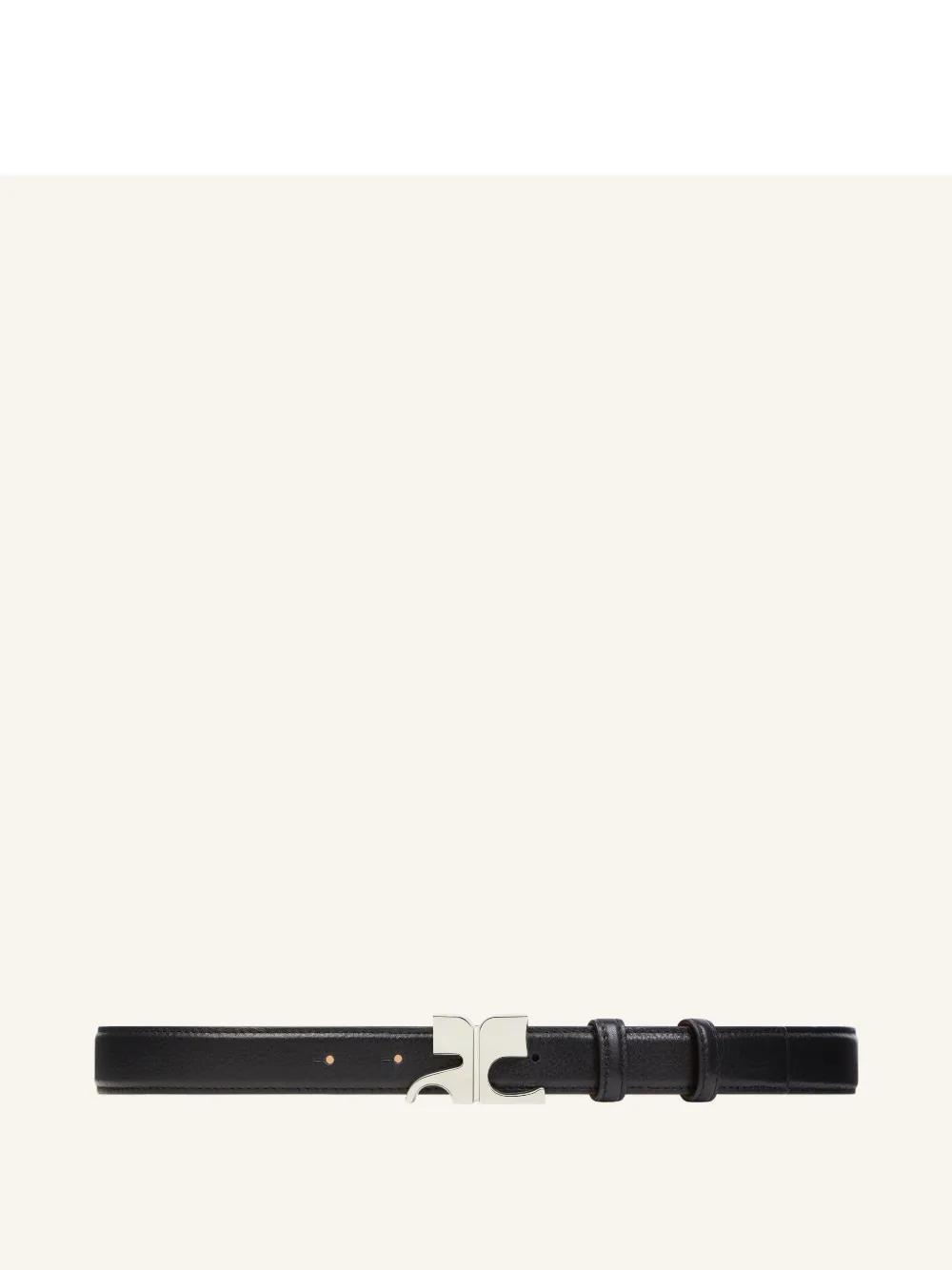 Shop Courrèges Logo-buckle Belt In ブラック