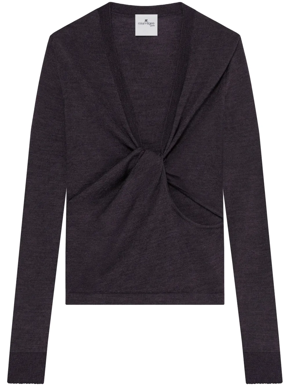 Courrèges Trui met gedraaid detail Grijs