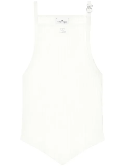 Courrèges camiseta con extremo en punta