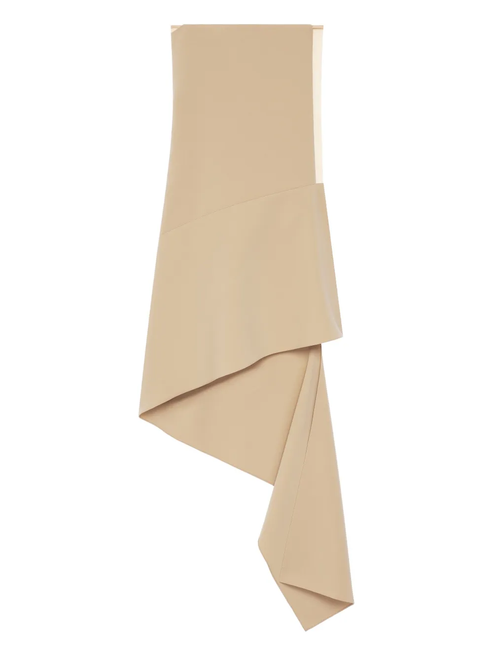 Courrèges Asymmetrische crêpe jurk Beige