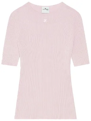 Courrèges リブニット トップ | ホワイト | FARFETCH JP