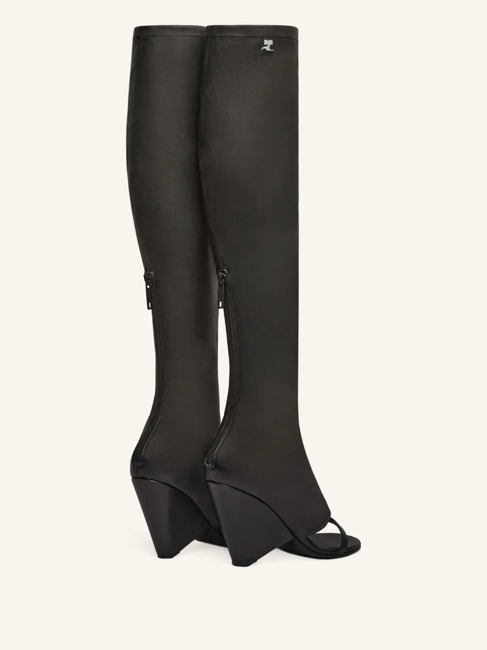 Courrèges Oblique Boots In Black