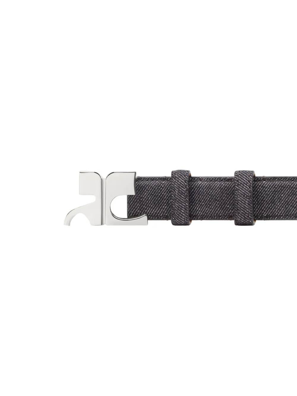 Courrèges logo-buckle belt - Grijs