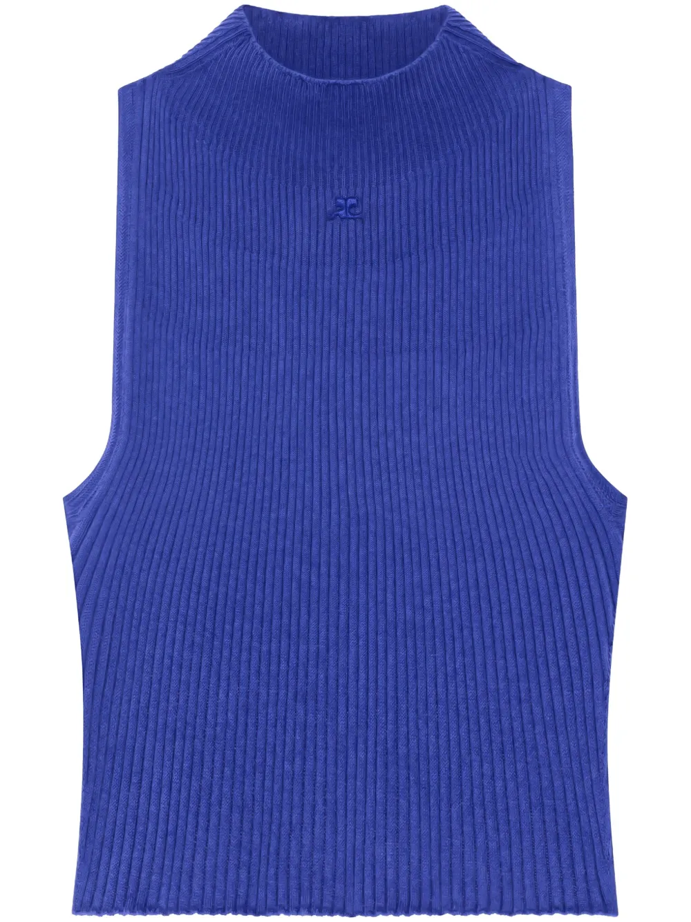 Courrèges Tanktop met col Blauw
