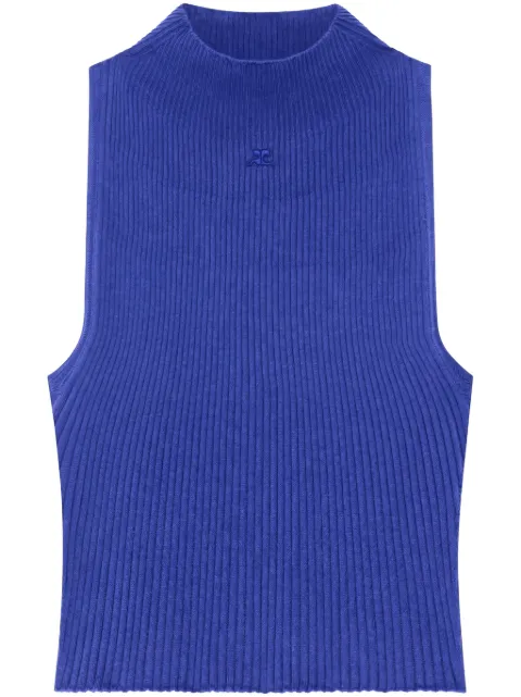 Courrèges mock-neck tank top 