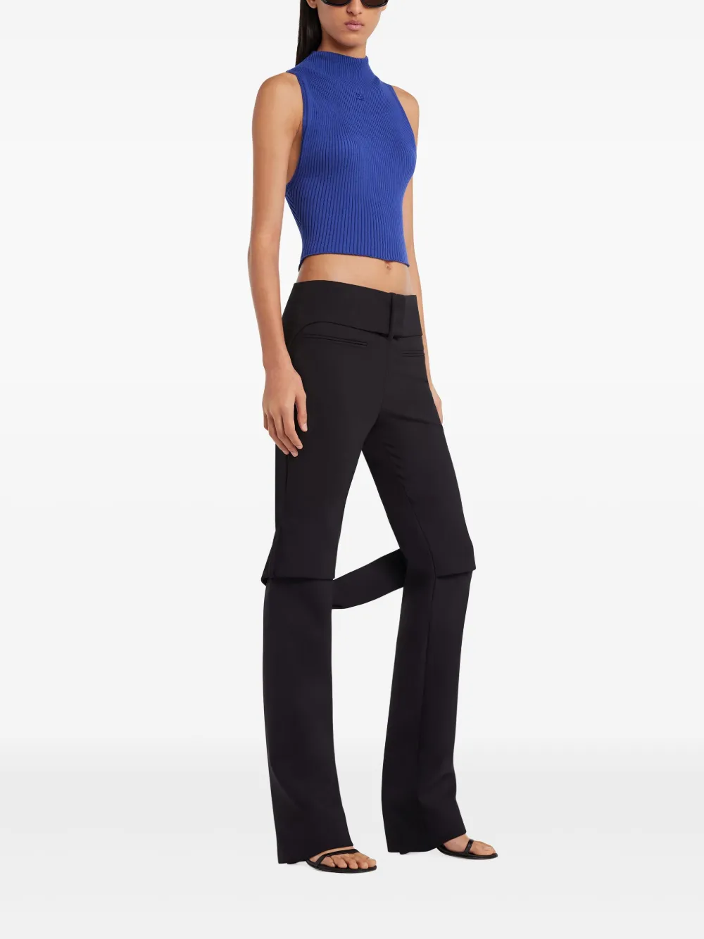 Courrèges Tanktop met col Blauw