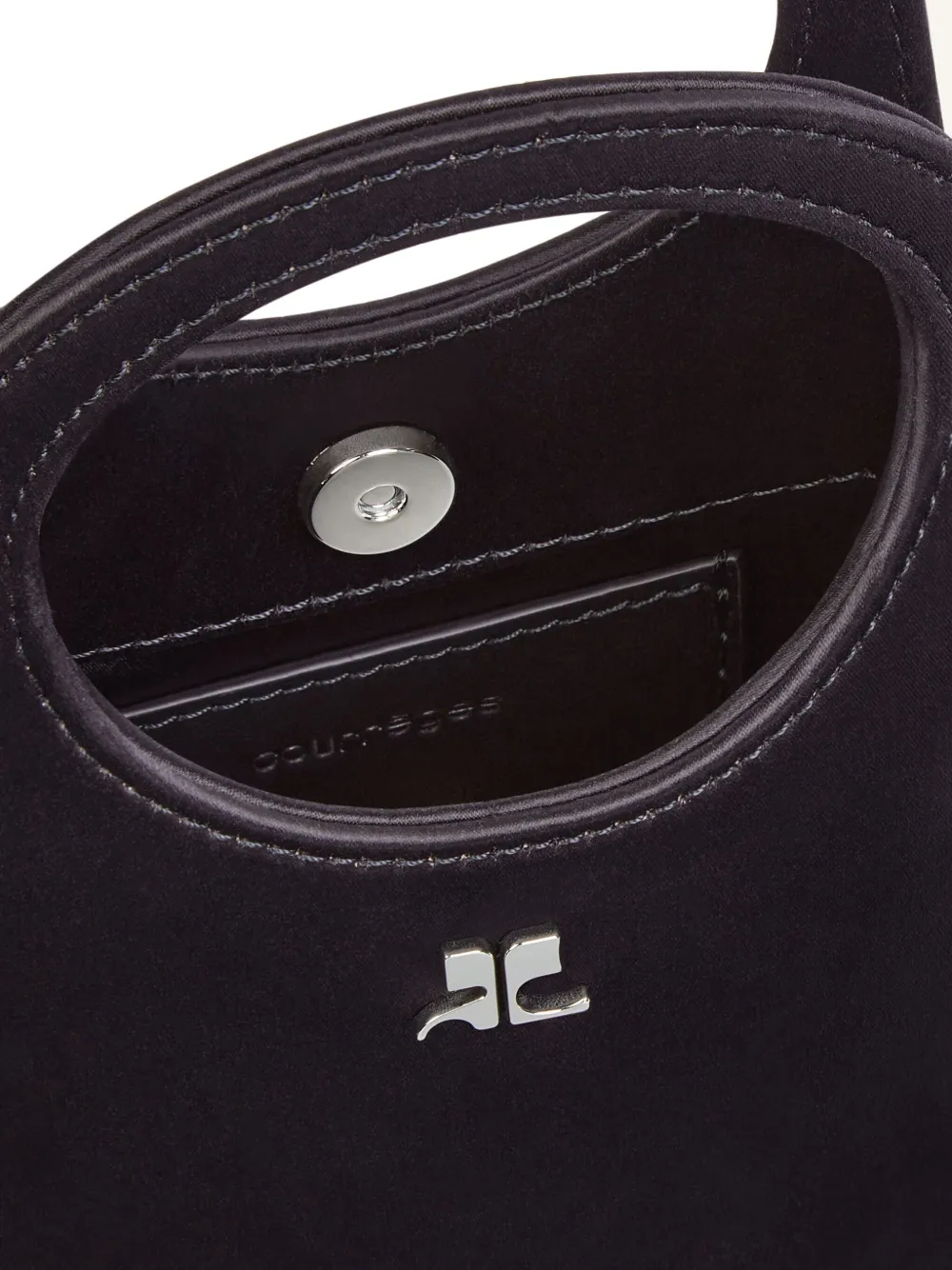 Shop Courrèges Holy Tote Bag In 黑色