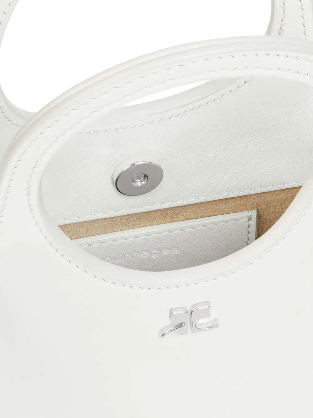 Shop Courrèges Small Holy Tote Bag In Weiss