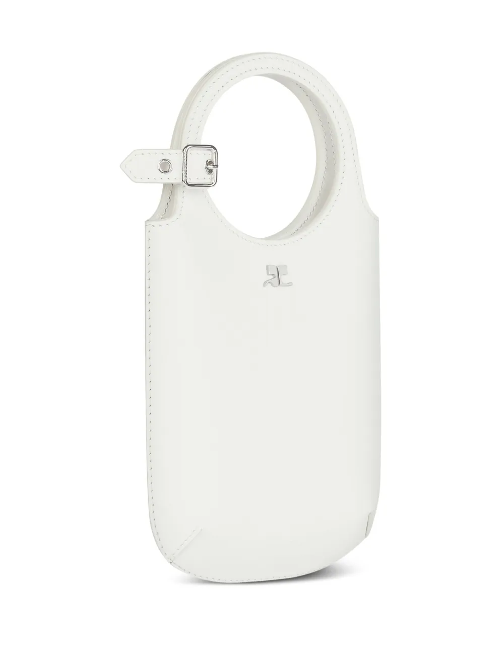 Shop Courrèges Small Holy Tote Bag In Weiss