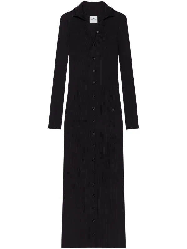 blue dress for baby girl Button Down Tie Waist Shirt Midi Dress M main image 1