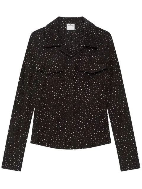 Courrèges camisa con estampado de salpicaduras de pintura