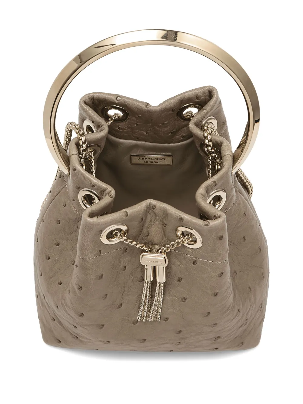 Jimmy Choo Bon Bon Bucket Bag In Neutrals