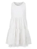 Caffe' D'orzo floral-embroidered dress - White