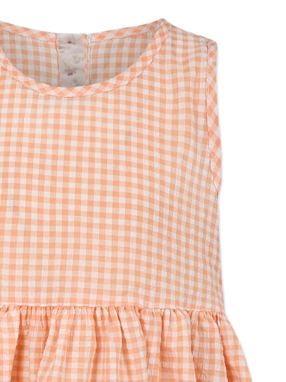 Caffe' D'orzo Jurk met gingham ruit Oranje