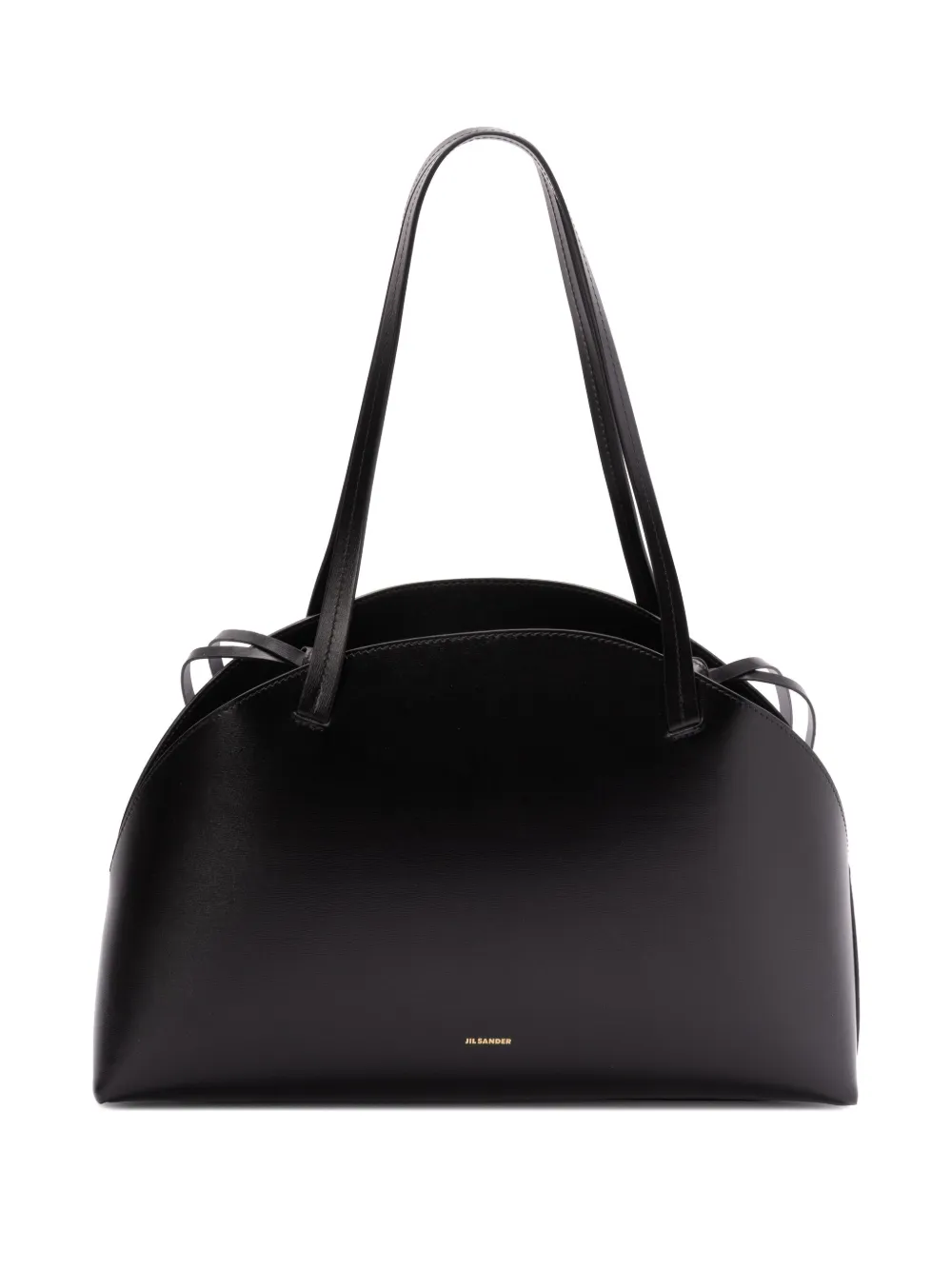 Jil Sander Leren shopper Zwart