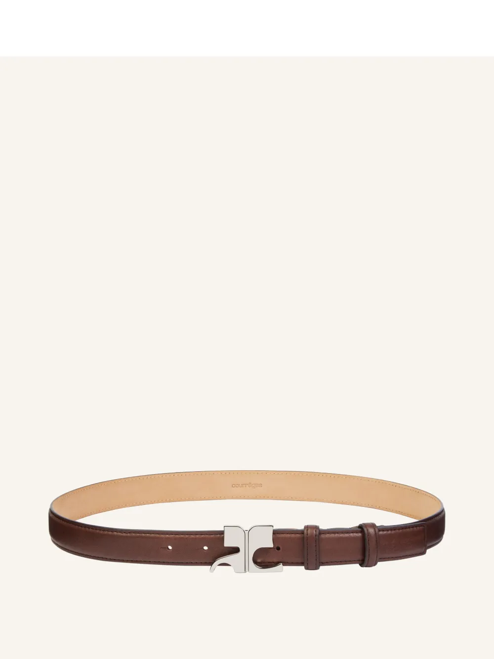 Courrèges Riem met logogesp Bruin